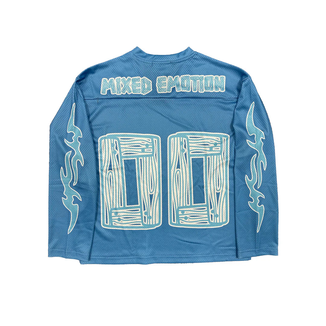 Mixed Emotion OVERSIZED Blue “Lightning” Jersey