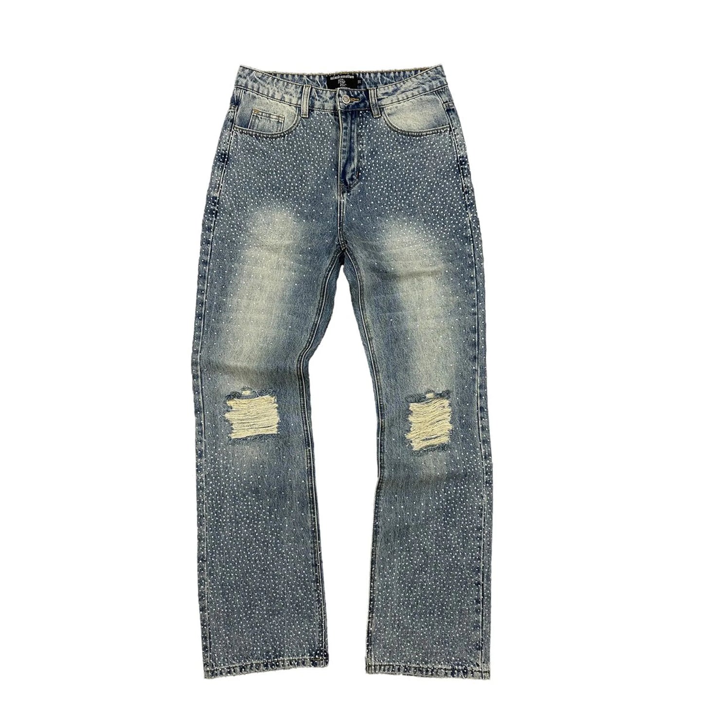 Mixed Emotion Rhinestone Jeans