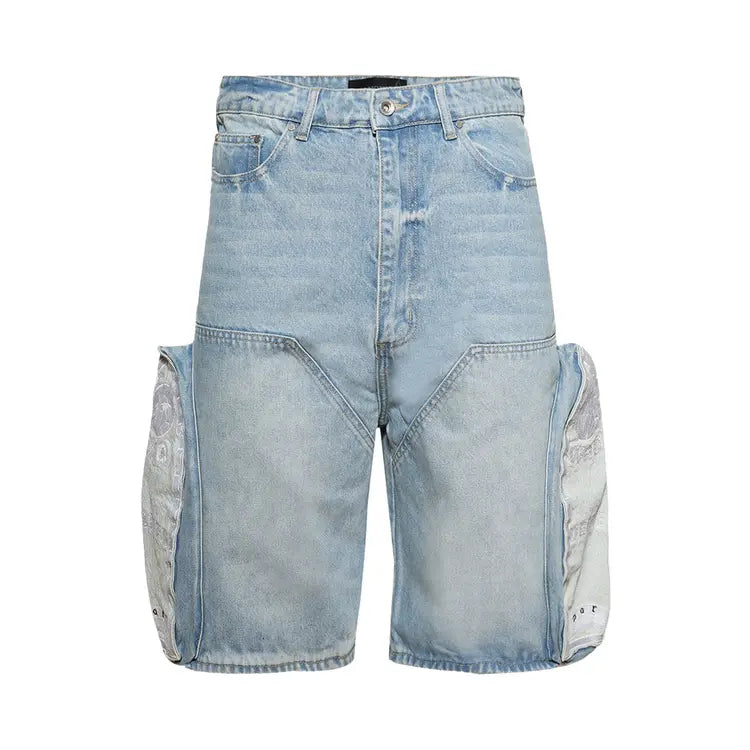 WDW Side Embroidery Sky Short