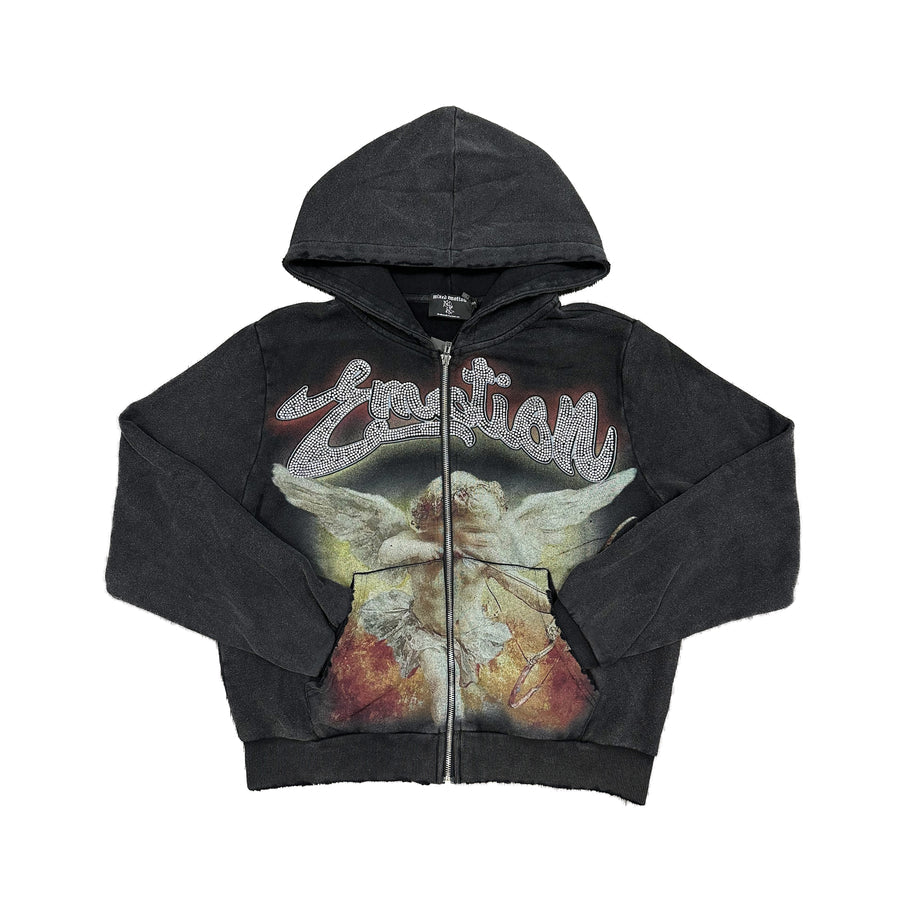 Mixed Emotion Black “Rhinestone” Hoodie
