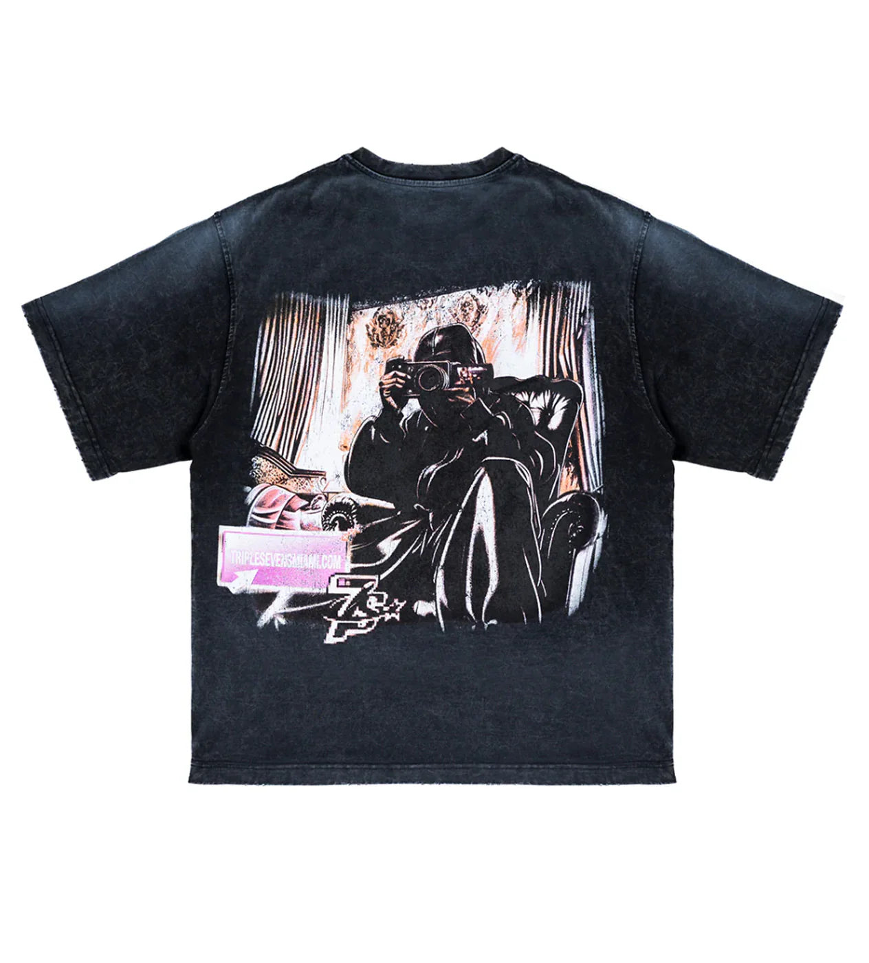 TRIPLE SEVENS FILMSTAR TEE BLACK
