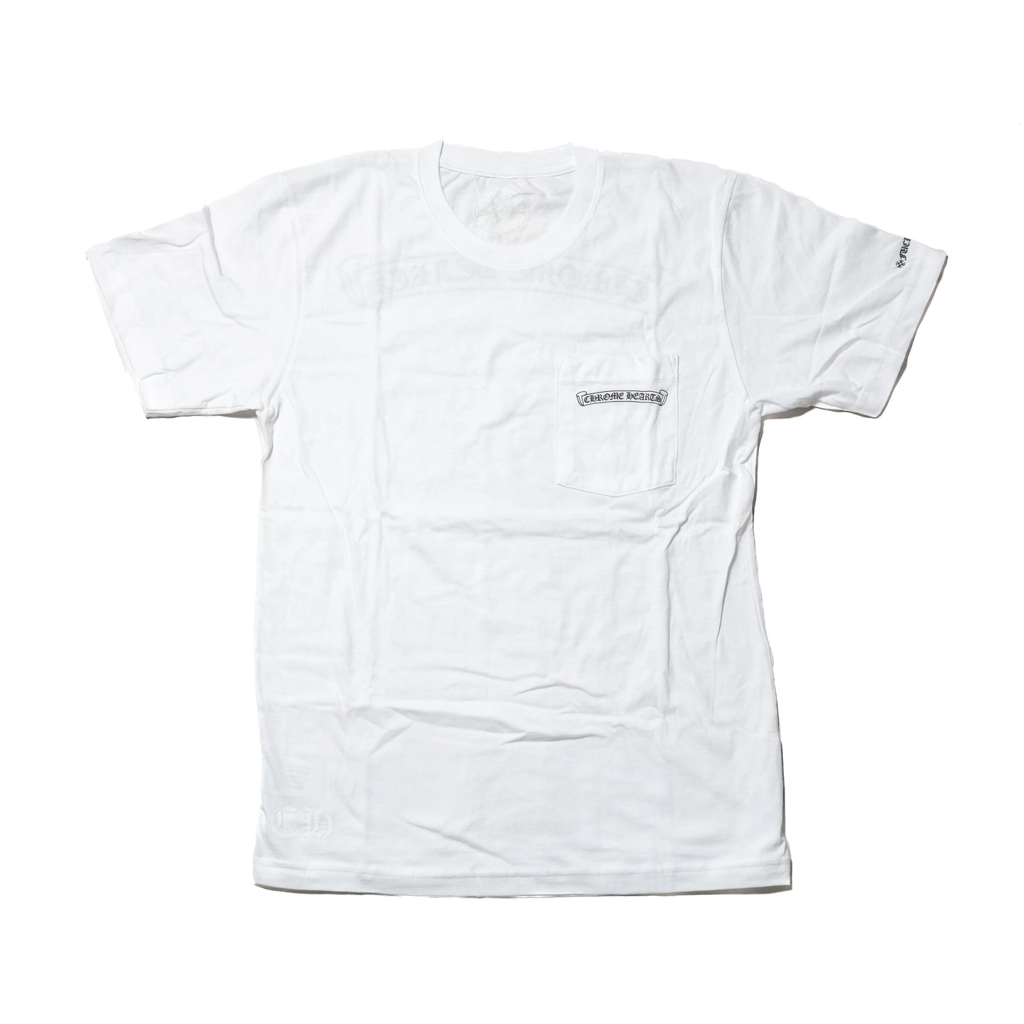 Chrome Hearts Scroll Logo White Tee (USED)