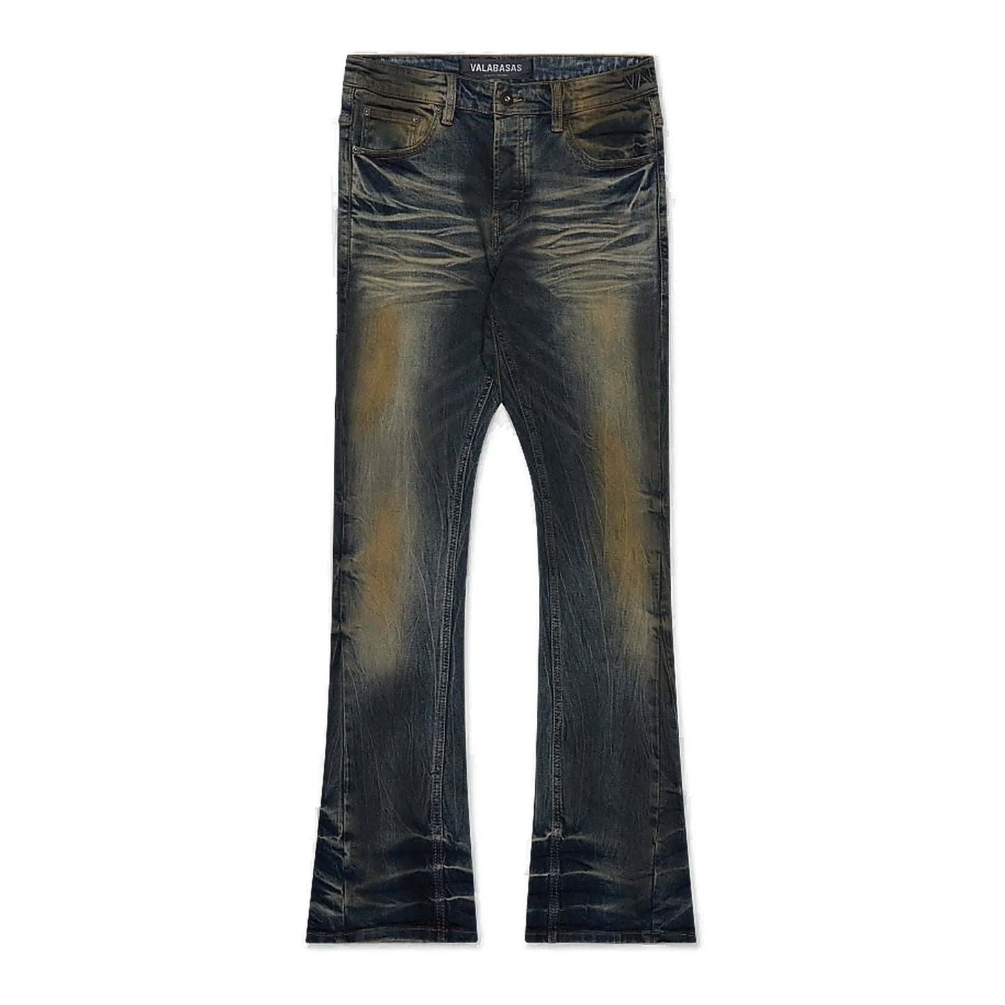 Valabasas Yellow Vintage Blue Washed Jeans