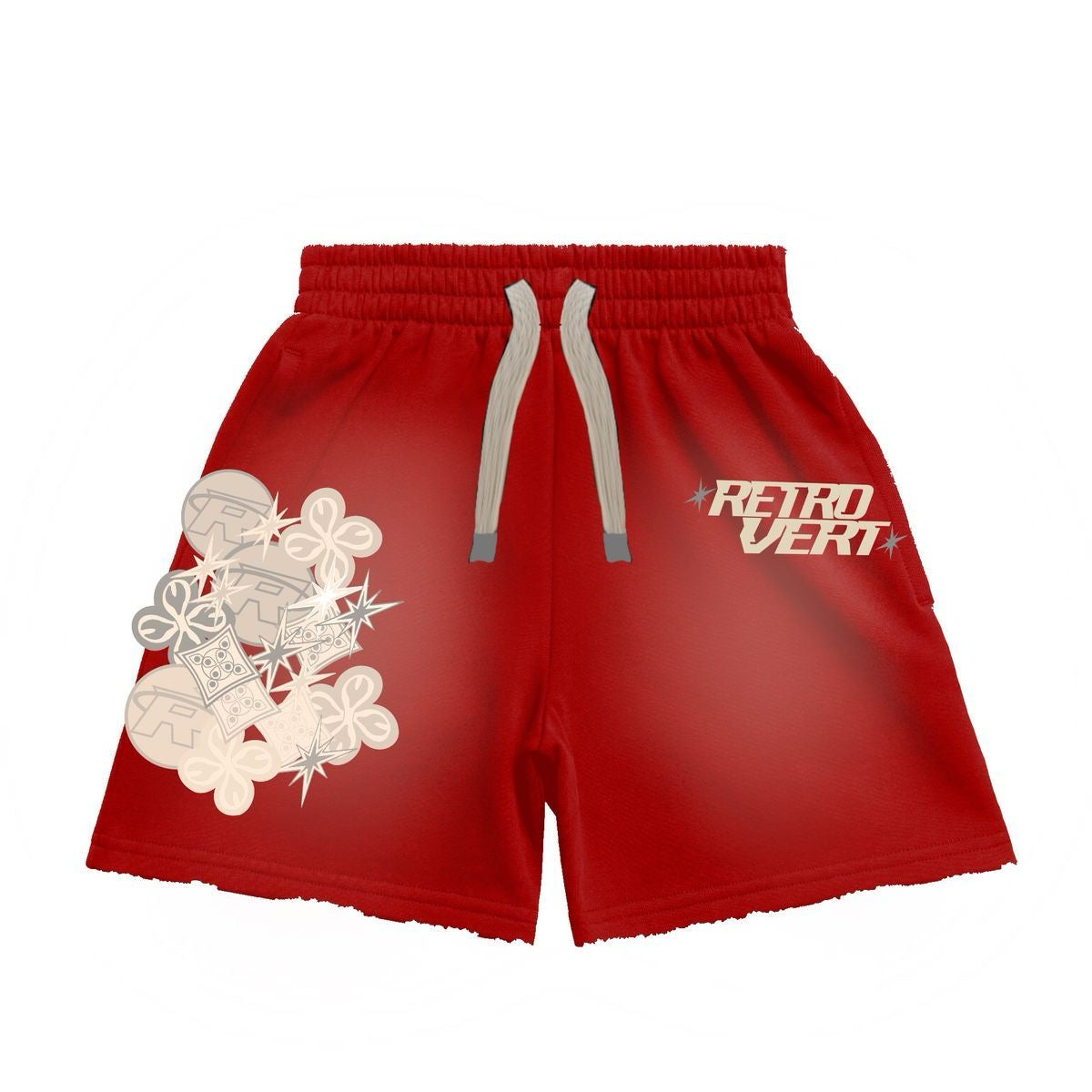 Retrovert Cluster Patch Red Shorts