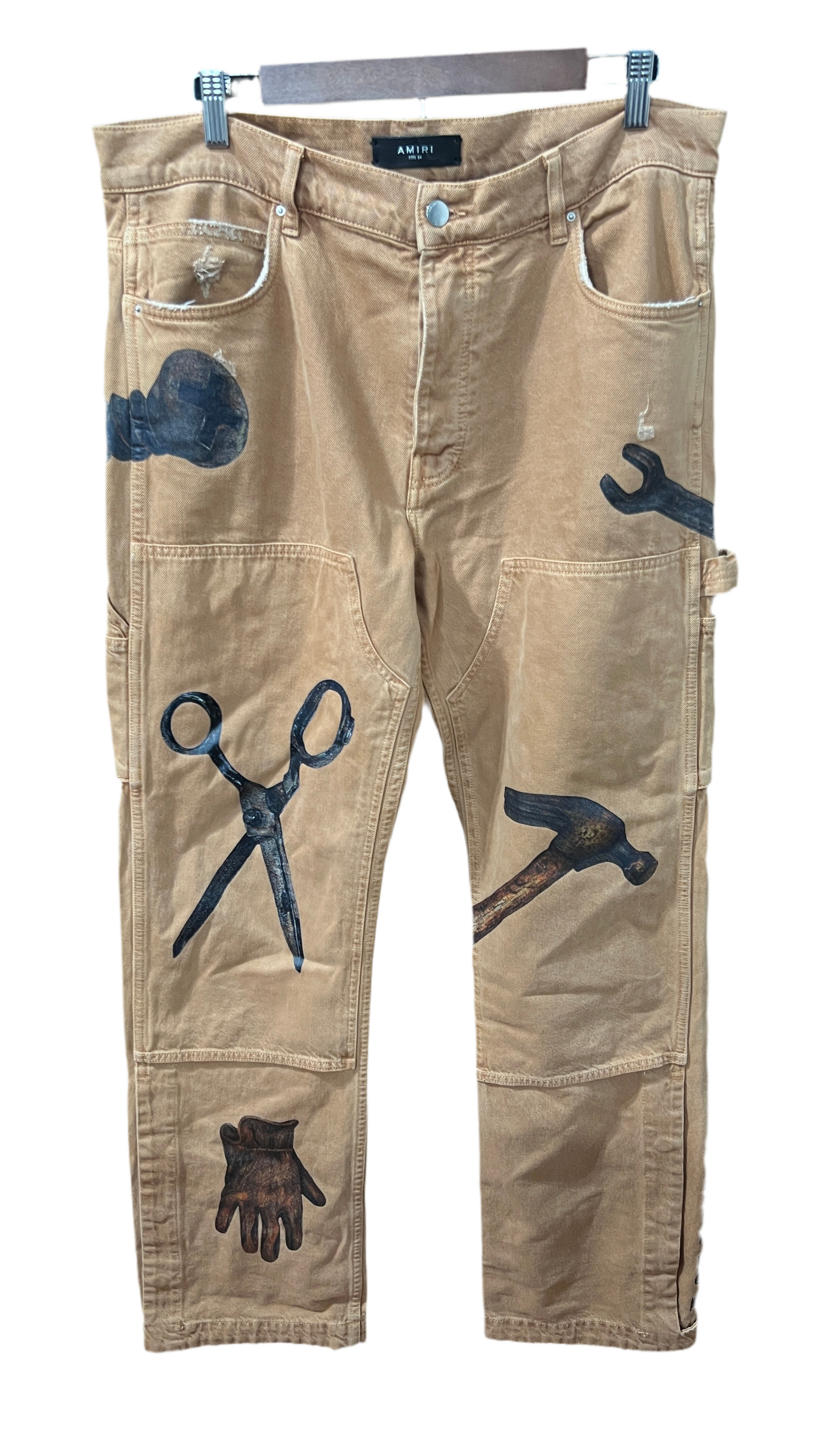 Amiri Carpenter Pants In Ermine (USED)