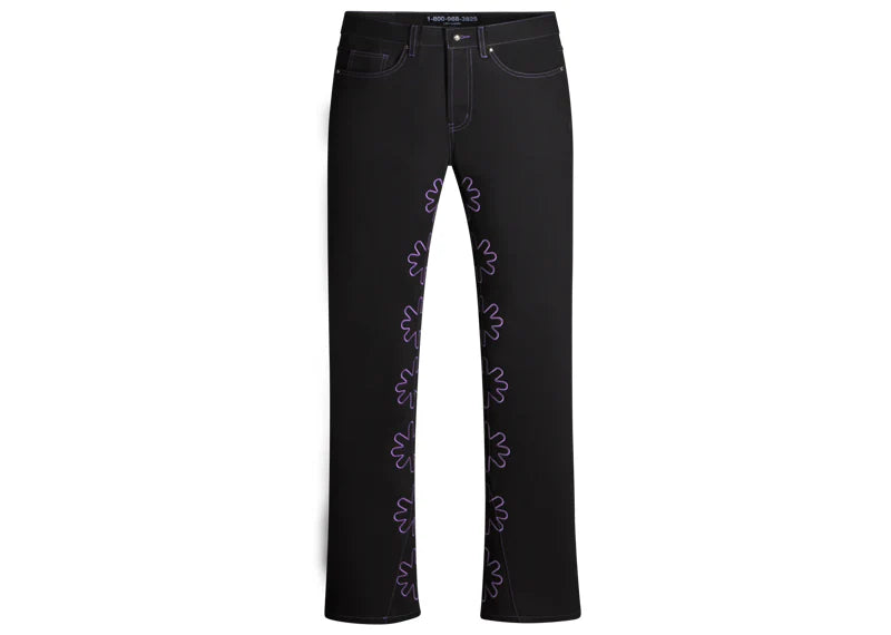 Lost Shdws Outline Denim Pants Purple