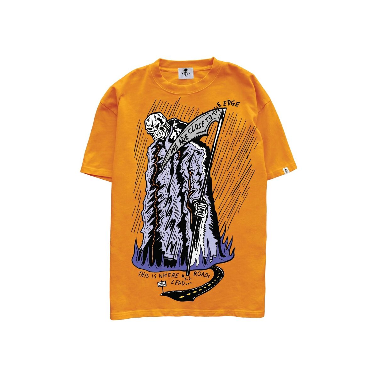 Warren Lotas We Are Close To The Edge Orange Tee