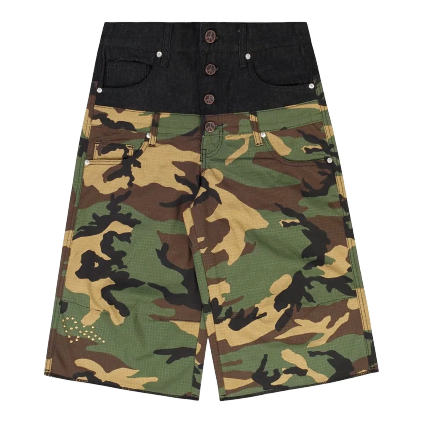 Boredom Kills Double Waisted Camo Shorts