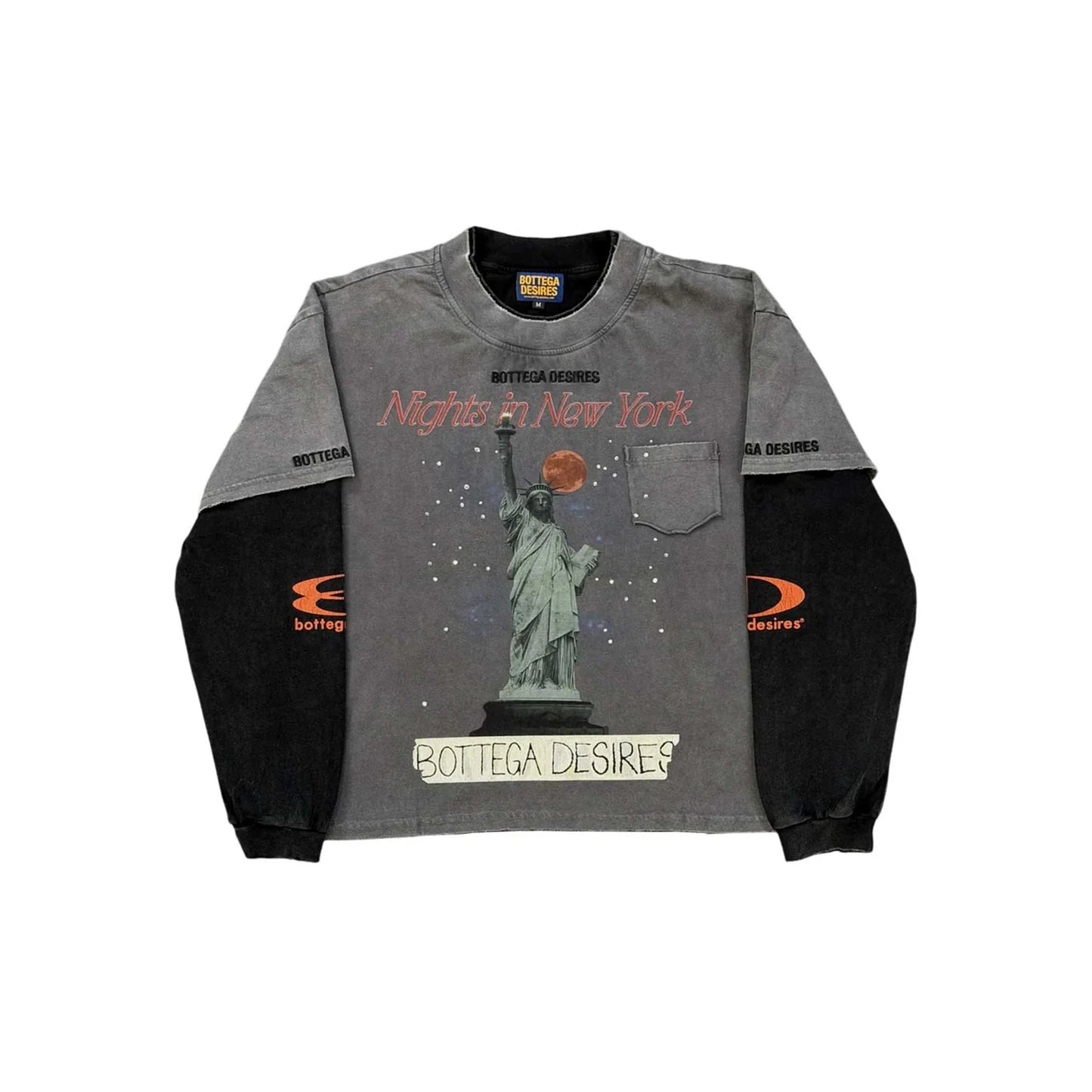 Bottega Desires Nights In NY Grey L/S Tee