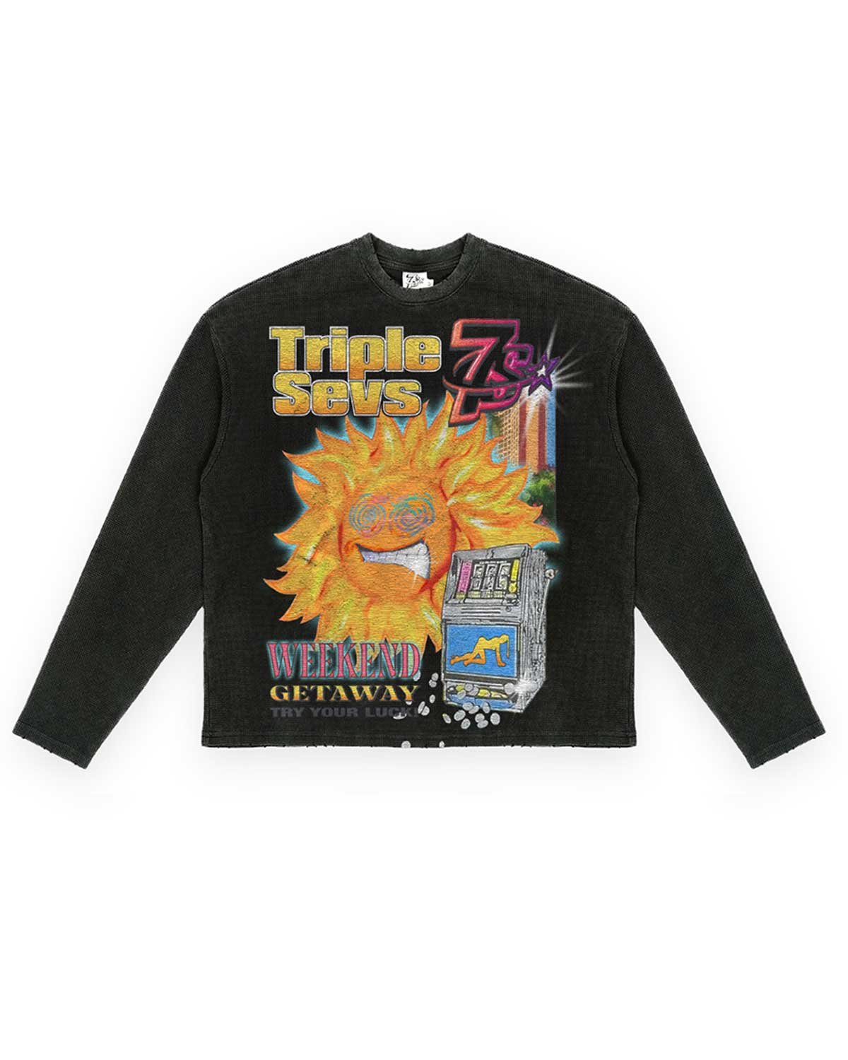 Triple Sevens Weekend Getaway Waffle Knit Brown