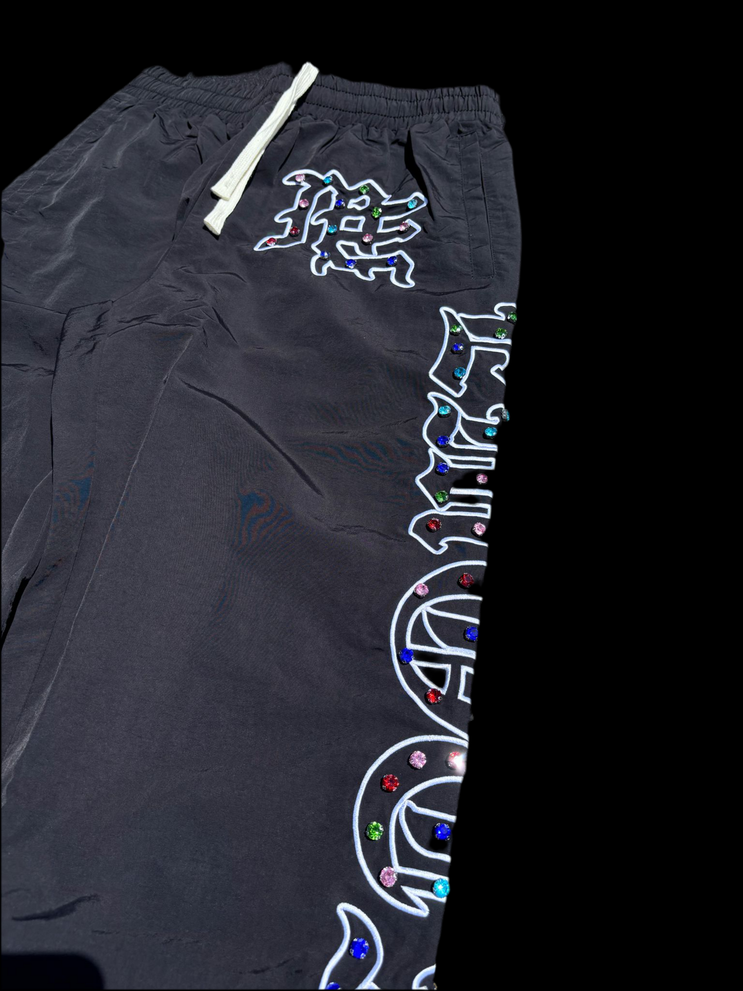 Mixed Emotion ME Rhinestone Nylon Pants