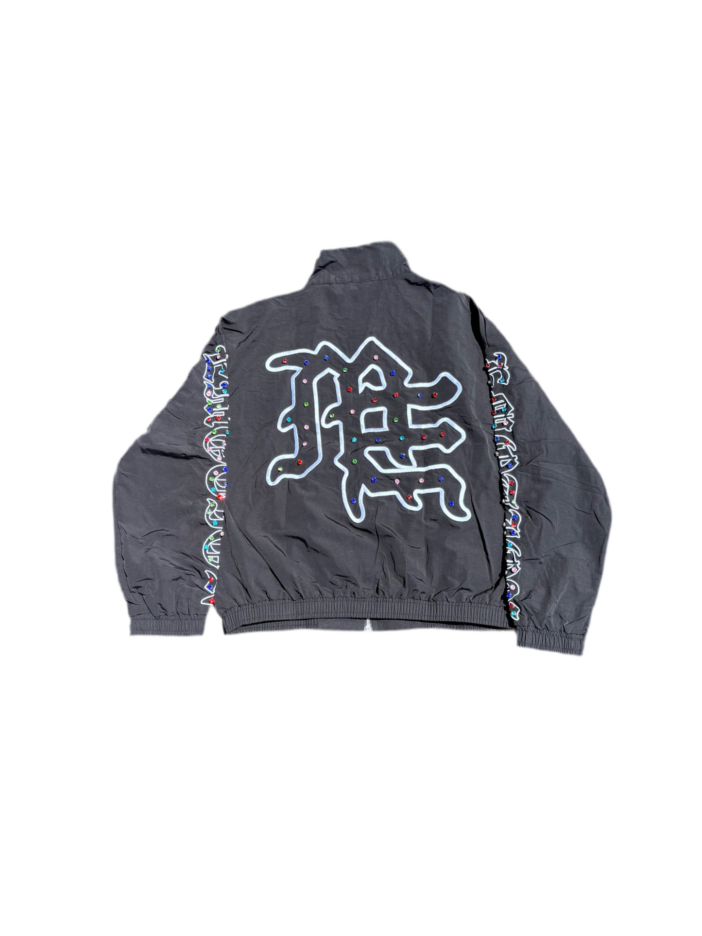 Mixed Emotion ME Rhinestone Nylon Jacket