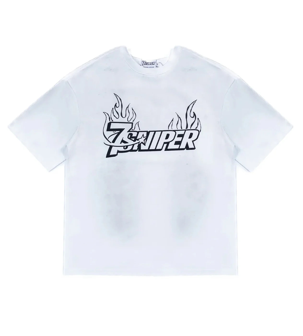 Triple Sevens 7Sniper Flame Logo White Tee