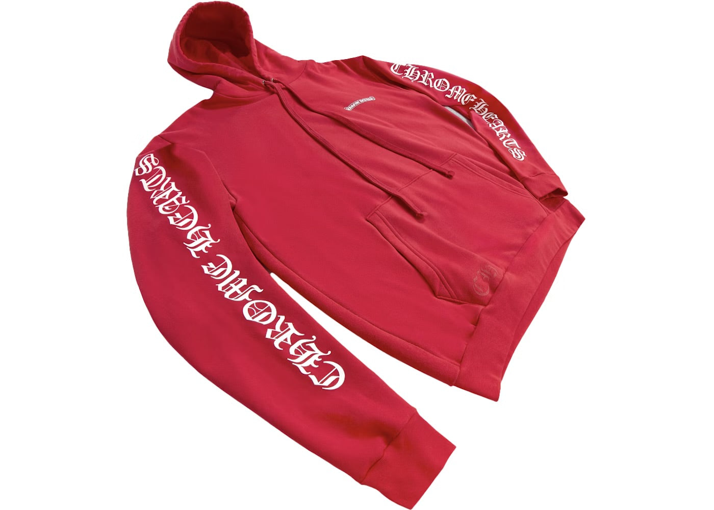 Chrome Hearts Online Exclusive Red Banner Hoodie