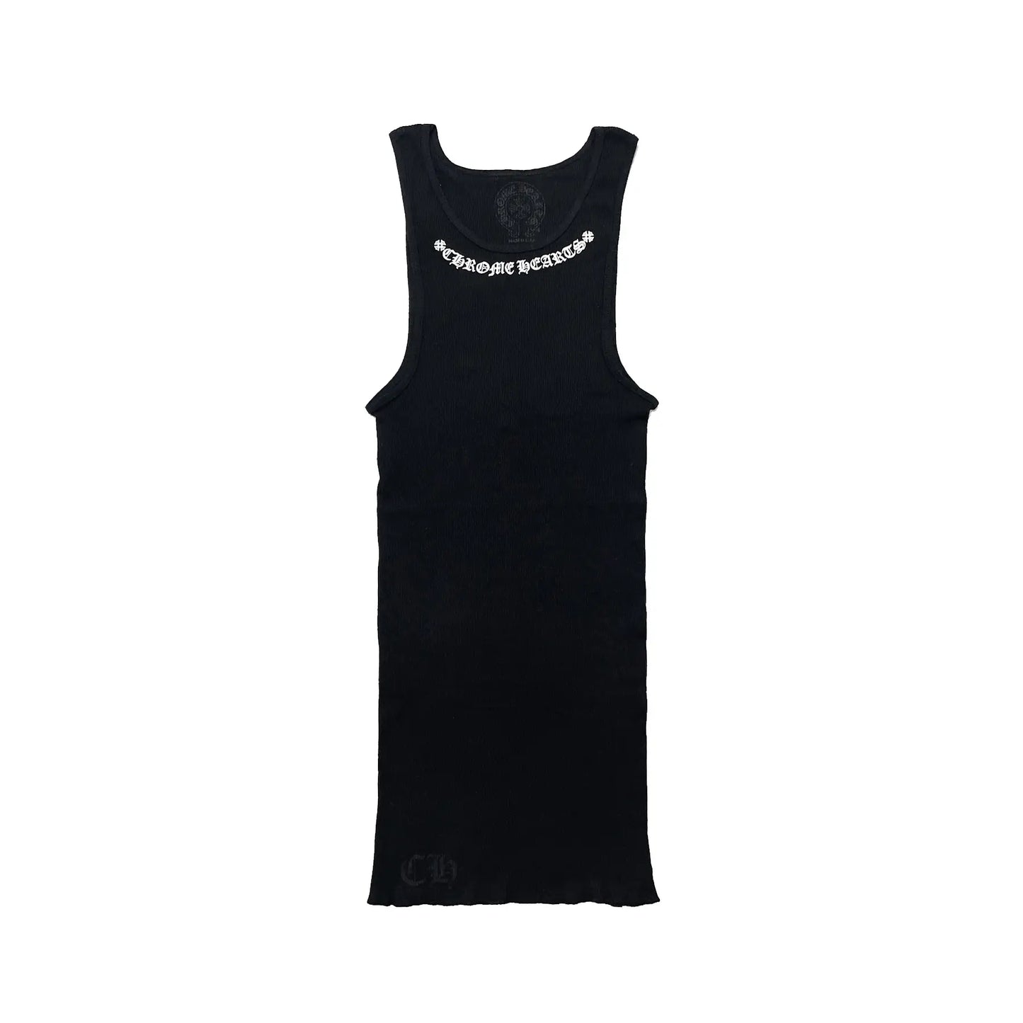 Chrome Hearts Black Scroll Logo Tank Top