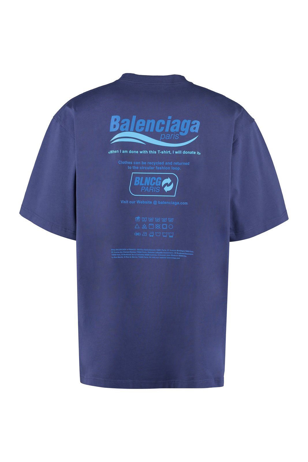 Balenciaga Dry Cleaning Boxy Purple Tee