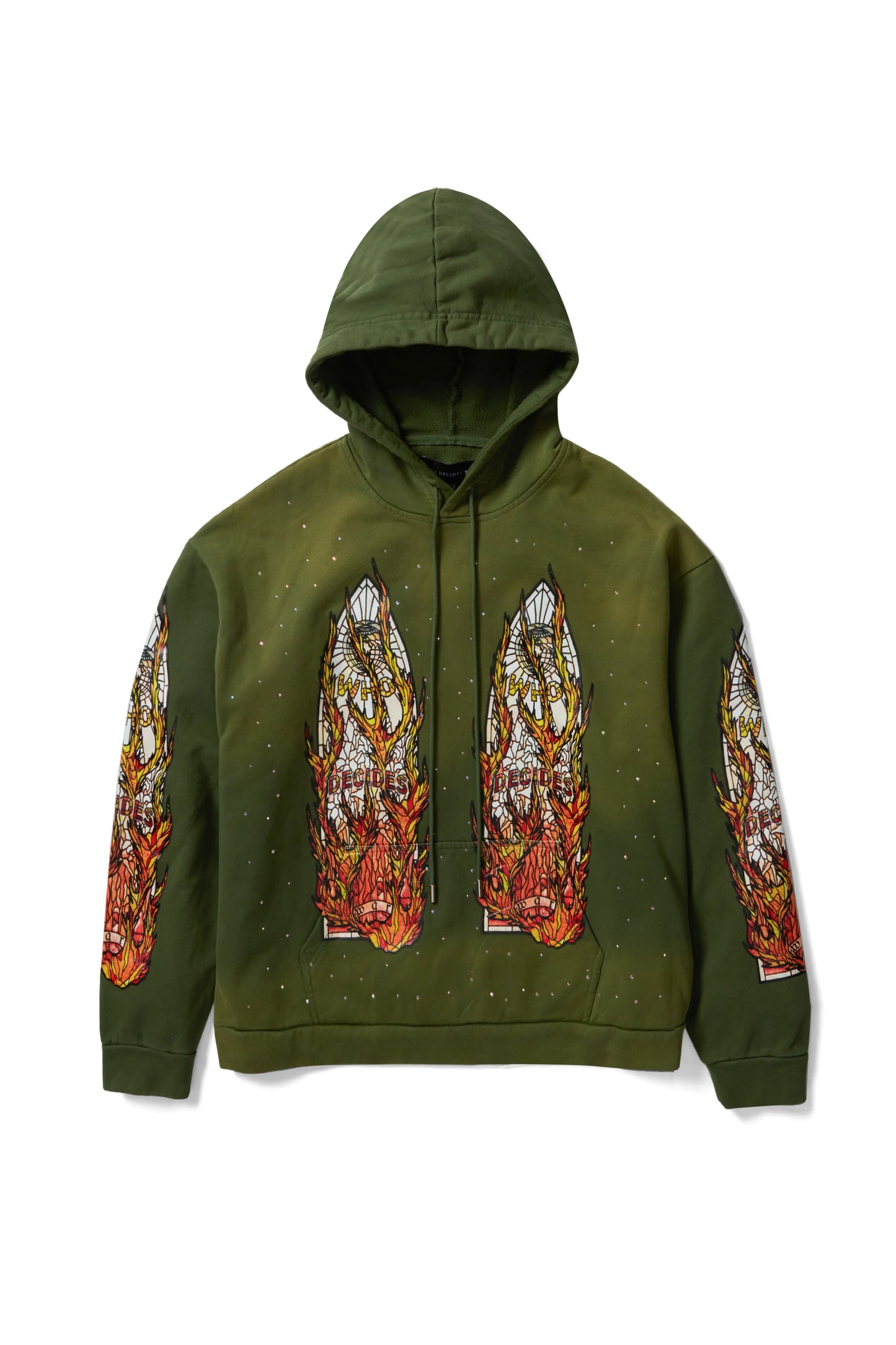 WDW FLAME GLASS HOODED PULLOVER