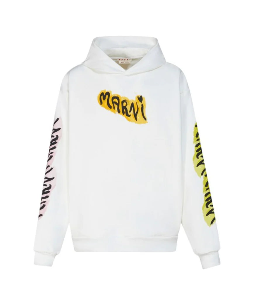 Marni Graffiti Logo Loopback Organic Cotton Jersey