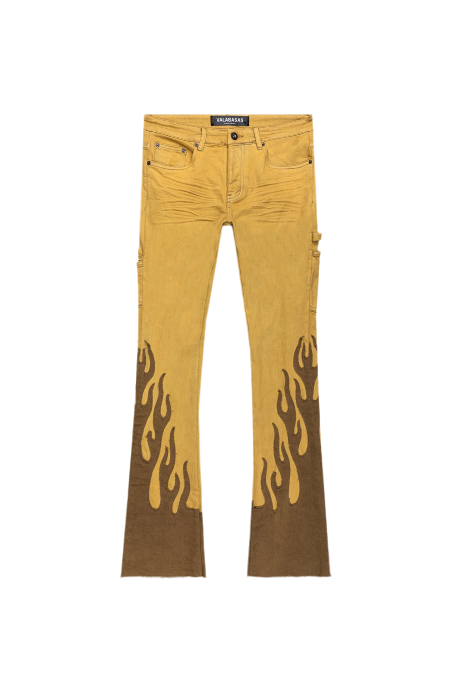 Valabasas Flame Yellow Flare Jeans
