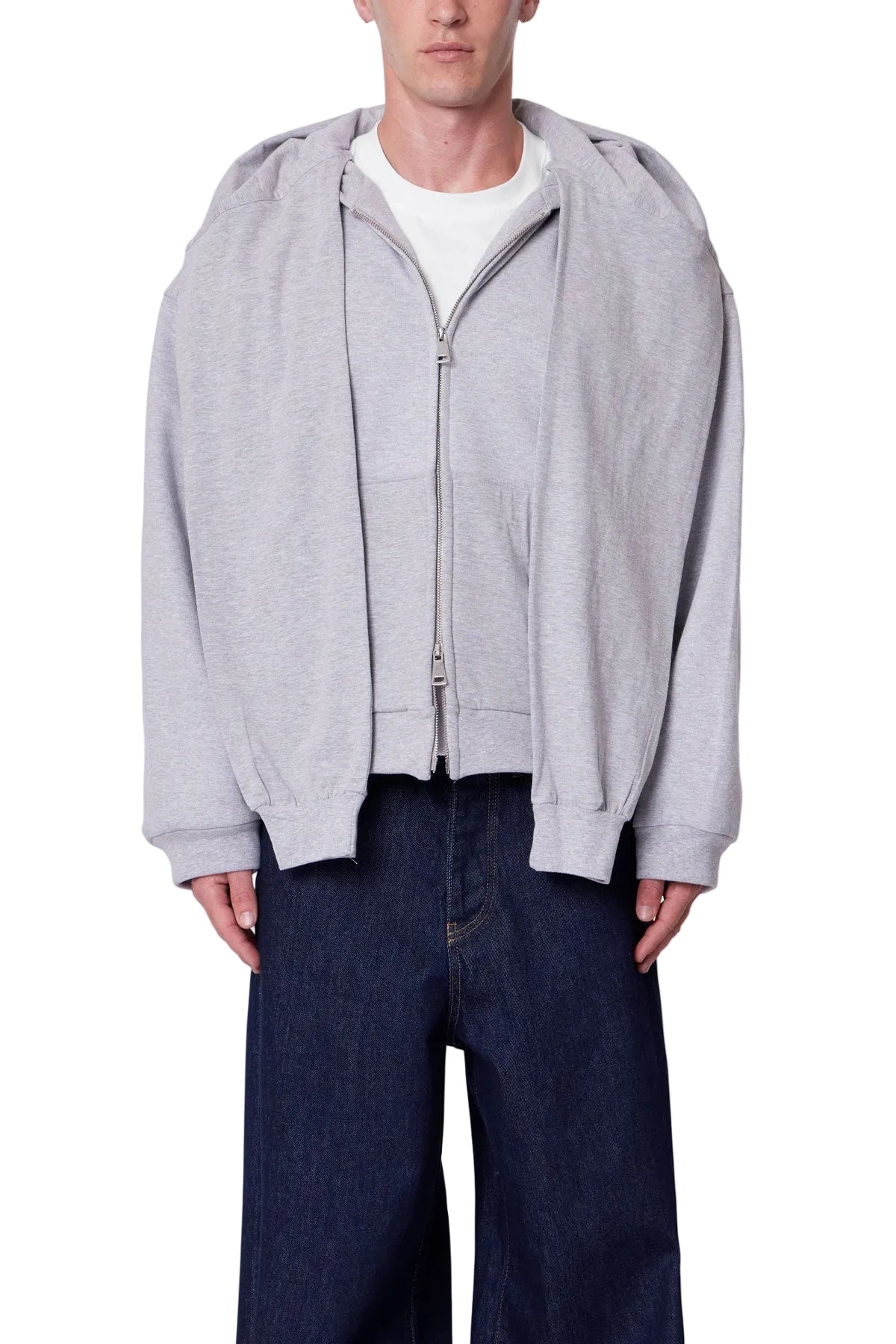 MNML Double Layer Sleeve Scarf Hoodie
