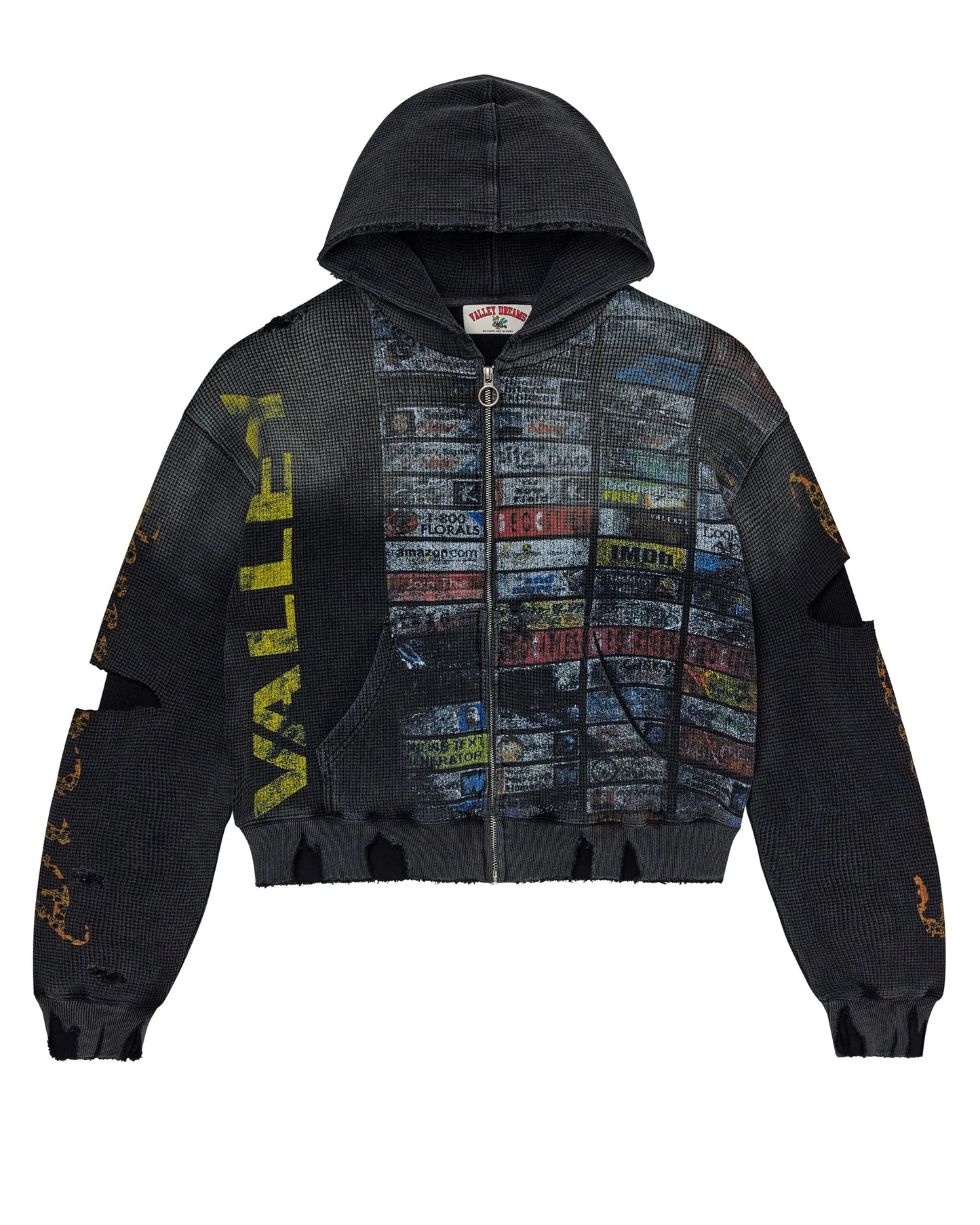 Vale Glitch Zip Up Black