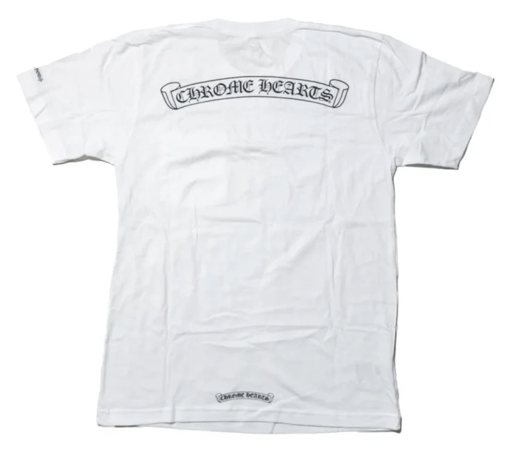 Chrome Hearts Scroll Logo White Tee (USED)
