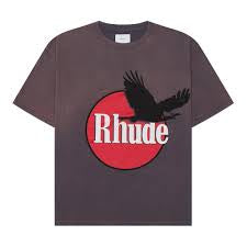 Rhude Circle Logo Eagle Vintage Black Tee