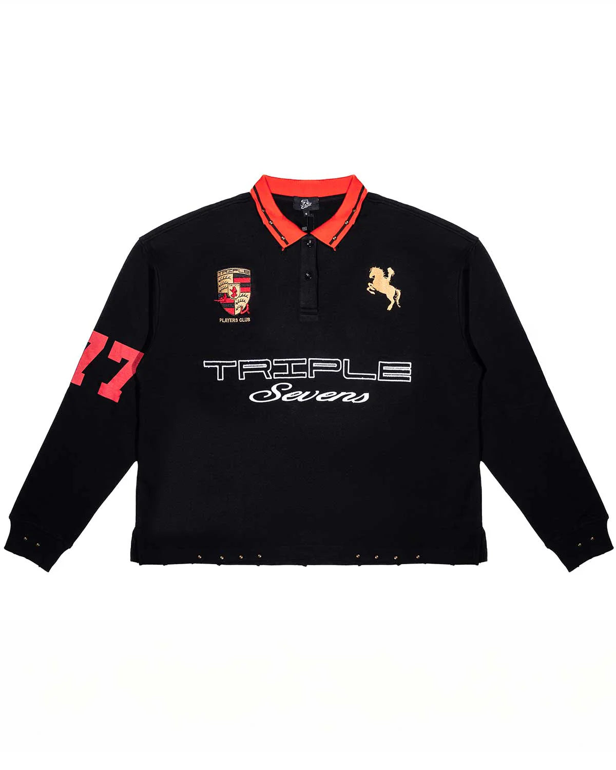 Triple Sevens Sponsor Polo Black