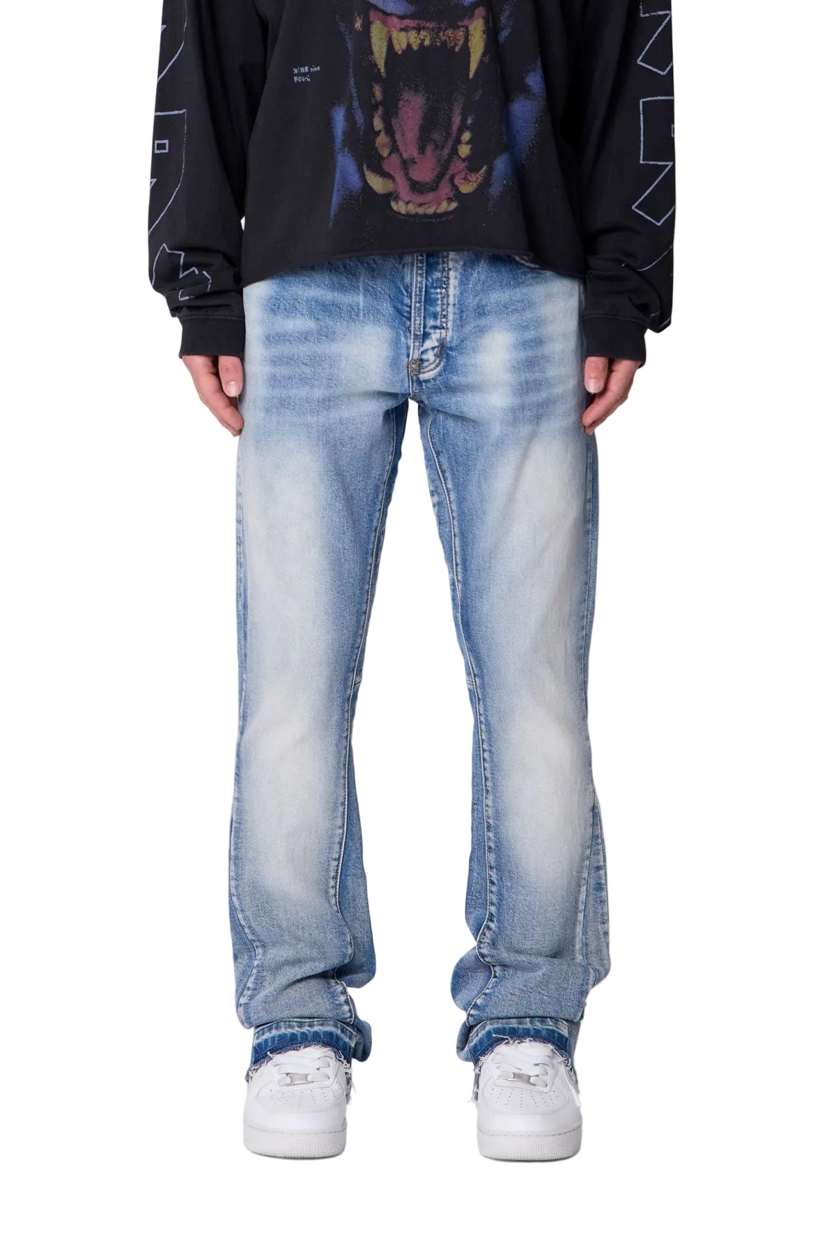 MNML B484 Flare Blue Denim