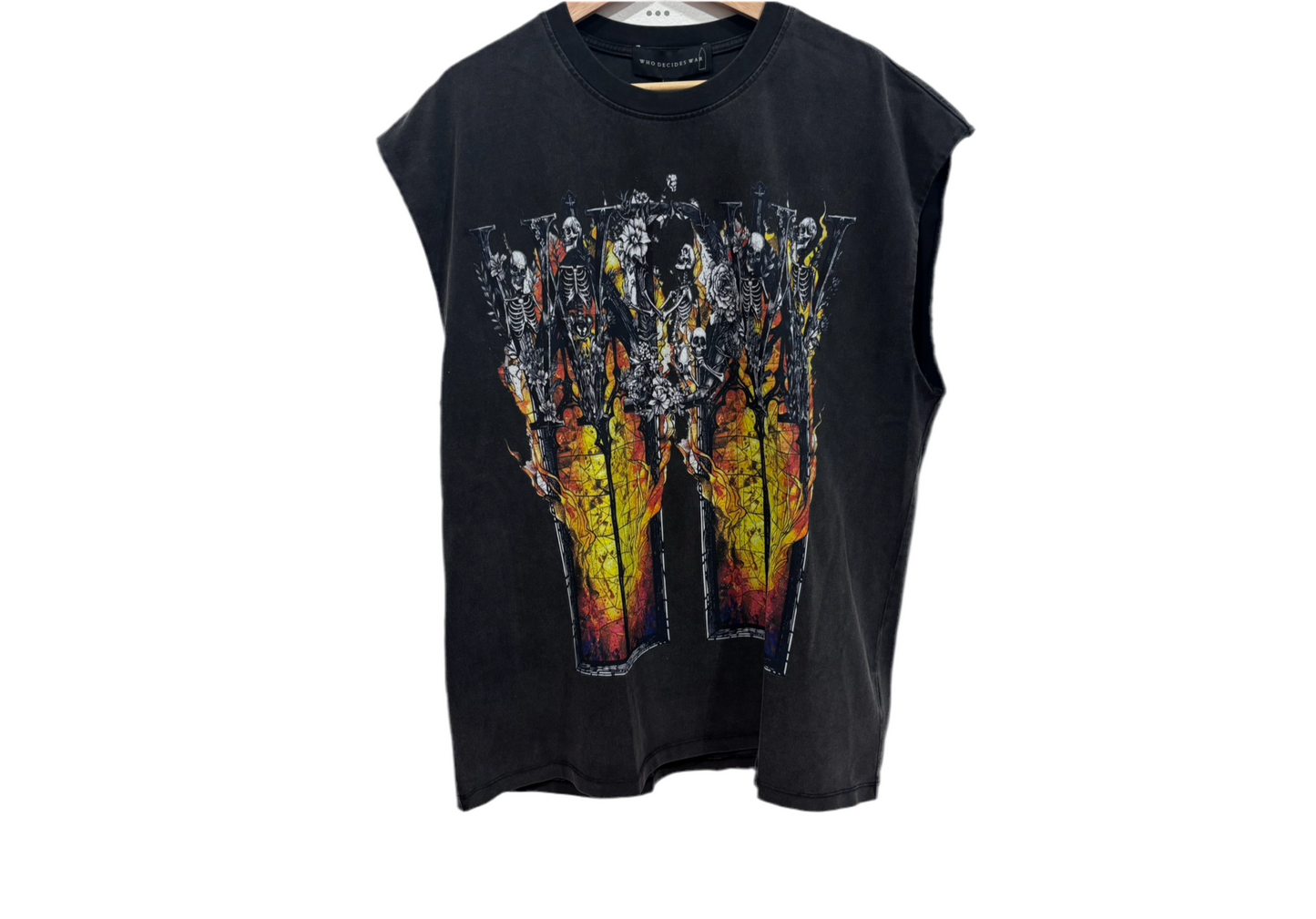 Who Decides War Black Flame Glass Tee