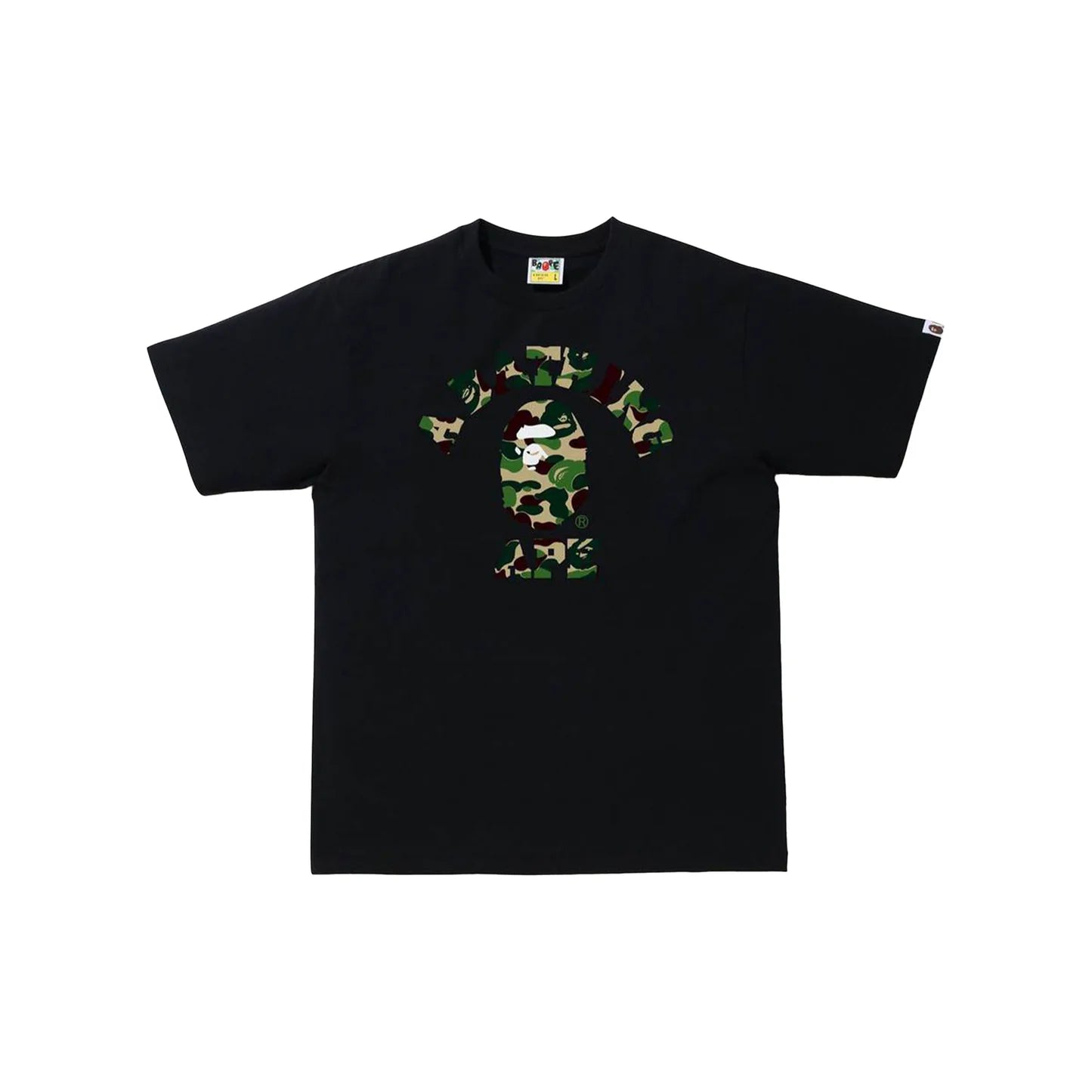 Bape ABC Green Camo College Black Tee