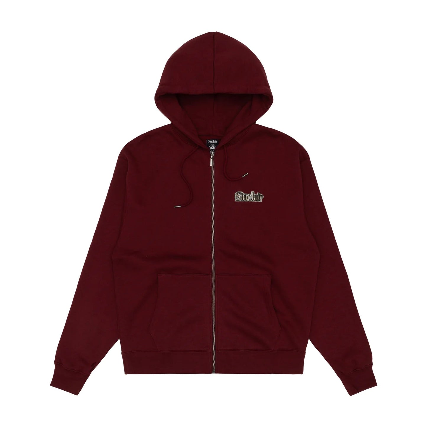 Sinclair Burgundy Zip Up Hoodie