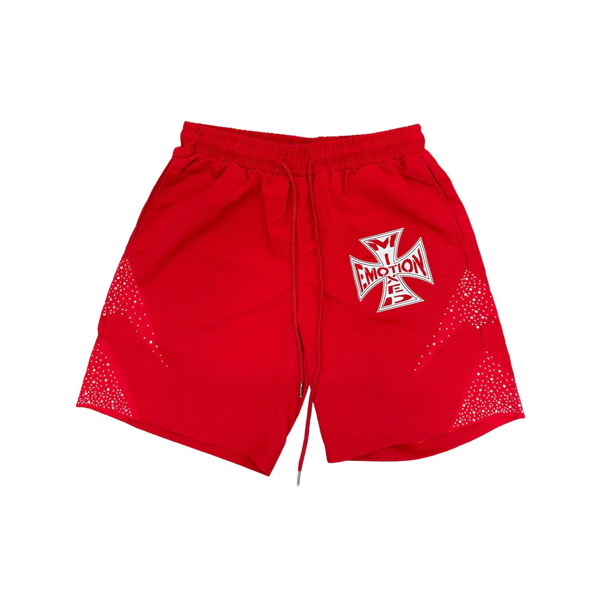 Mixed Emotions Red Nylon Short Set