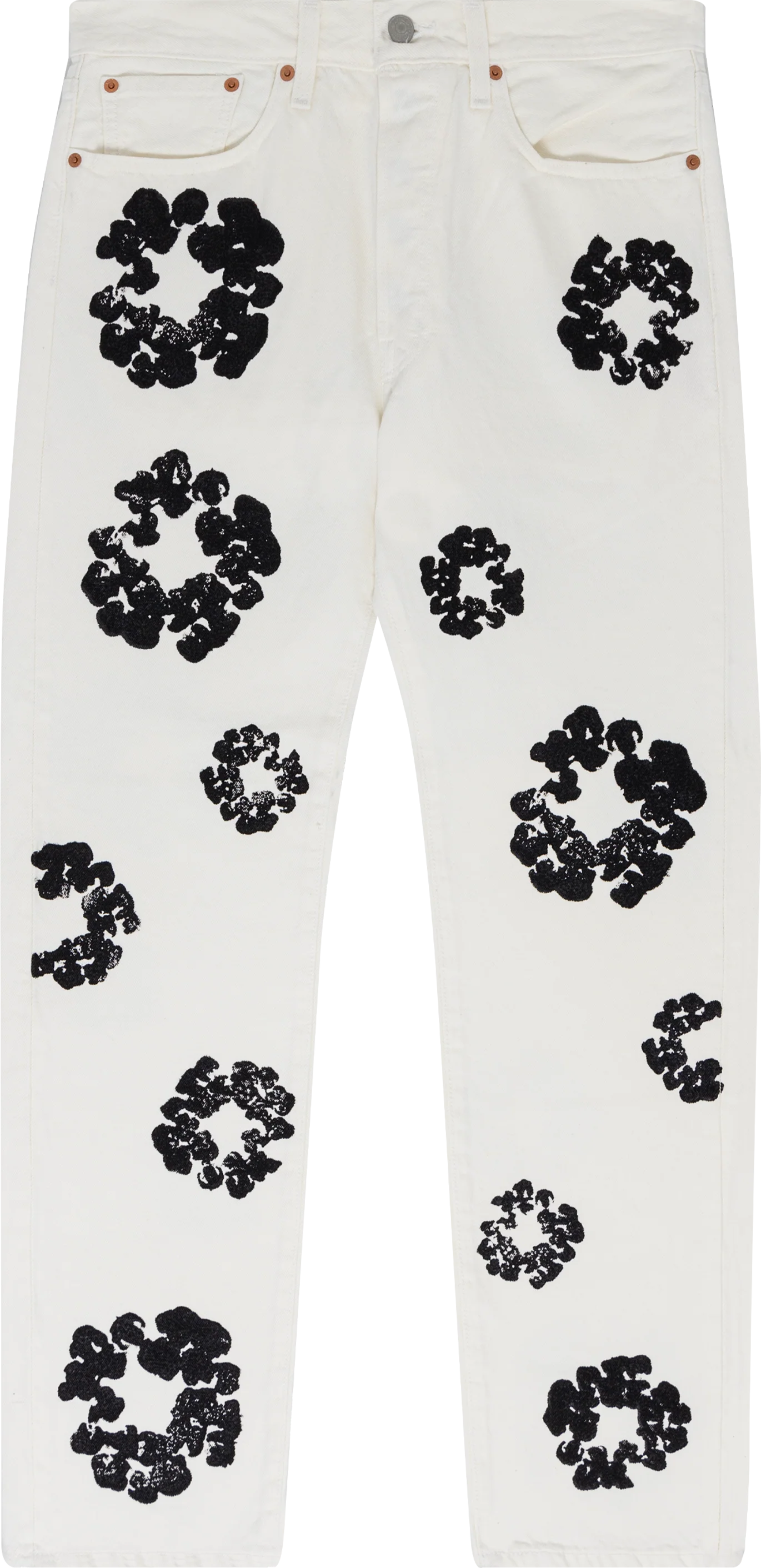 Denim Tears The Cotton Wreath White Jeans (USED)