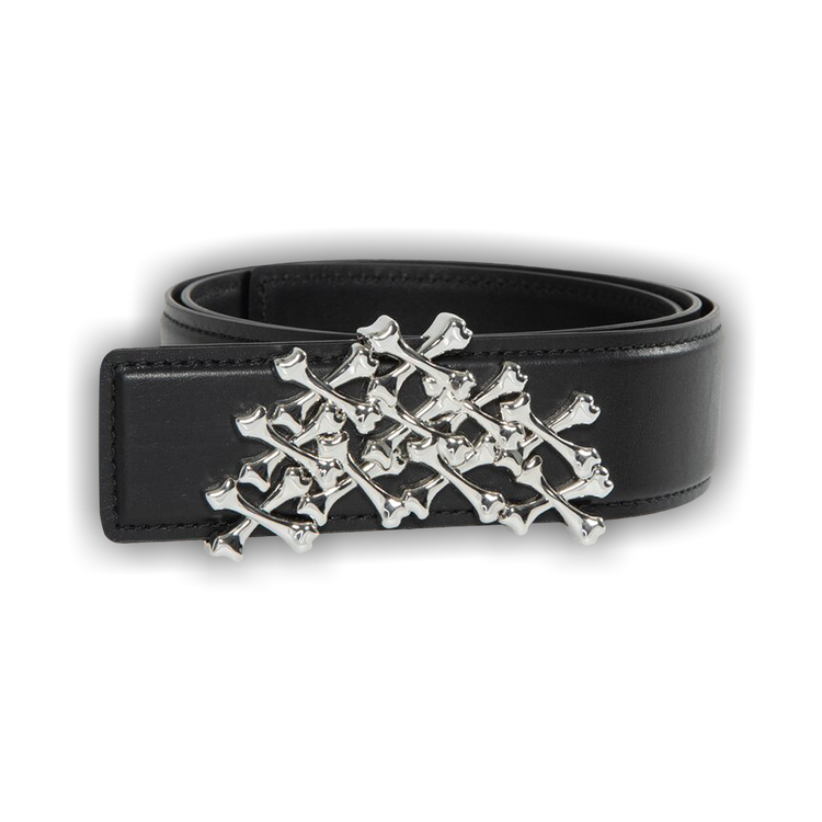 Amiri Bones 'Black/Nickel' Belt