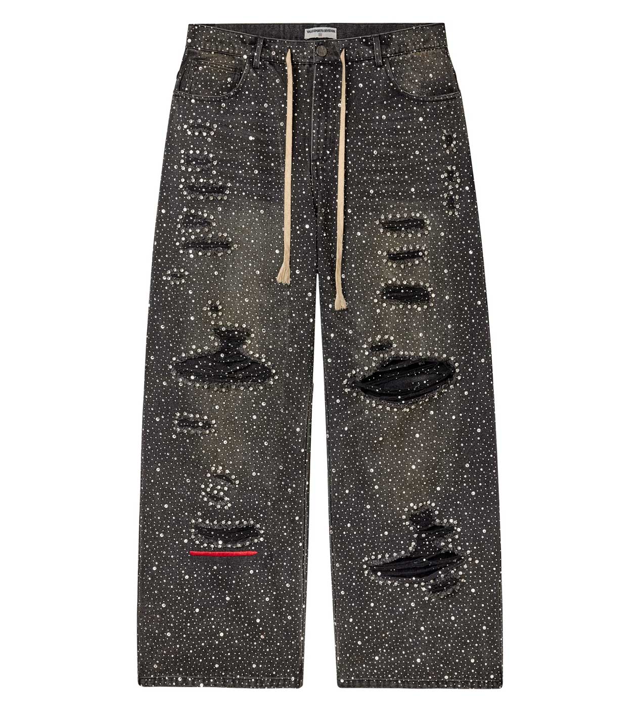 Vale Crystal Denim Black Pants