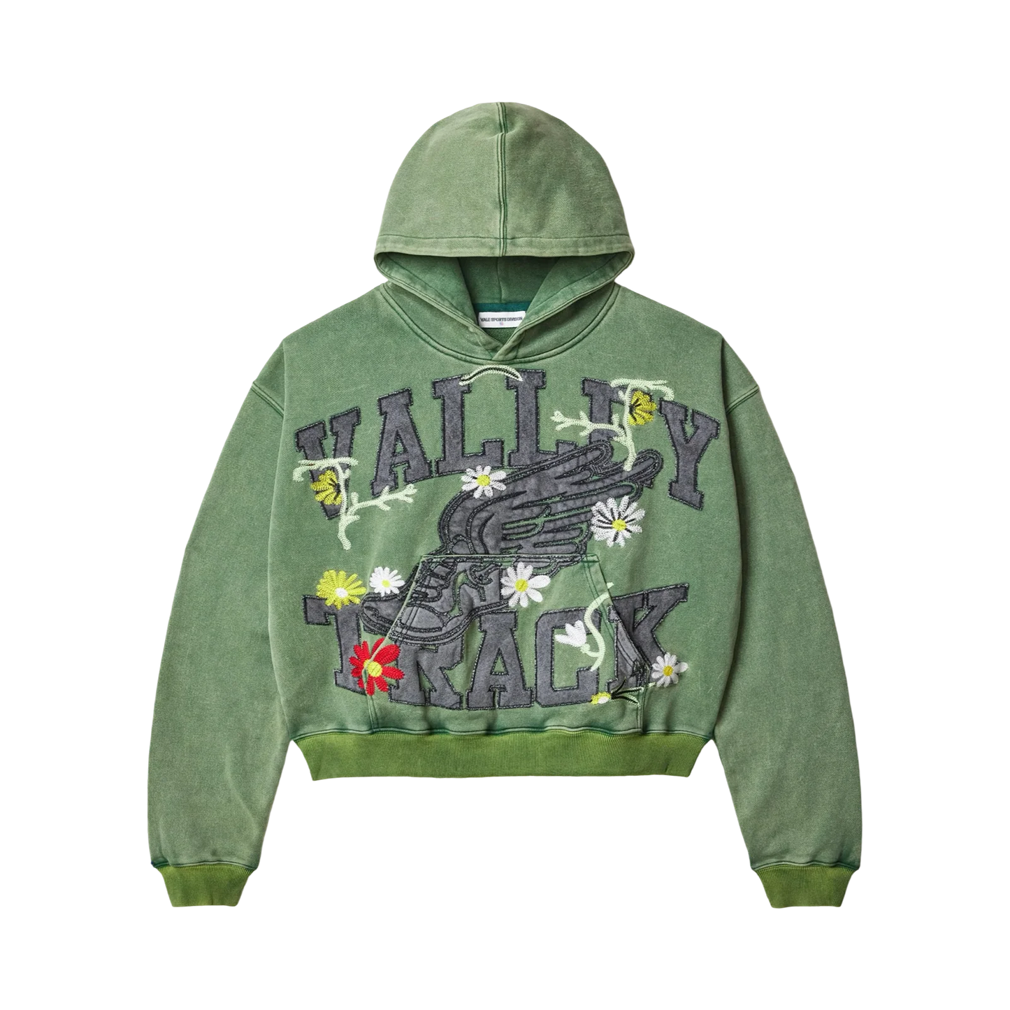 Vale Flowers Green Hoodie Set