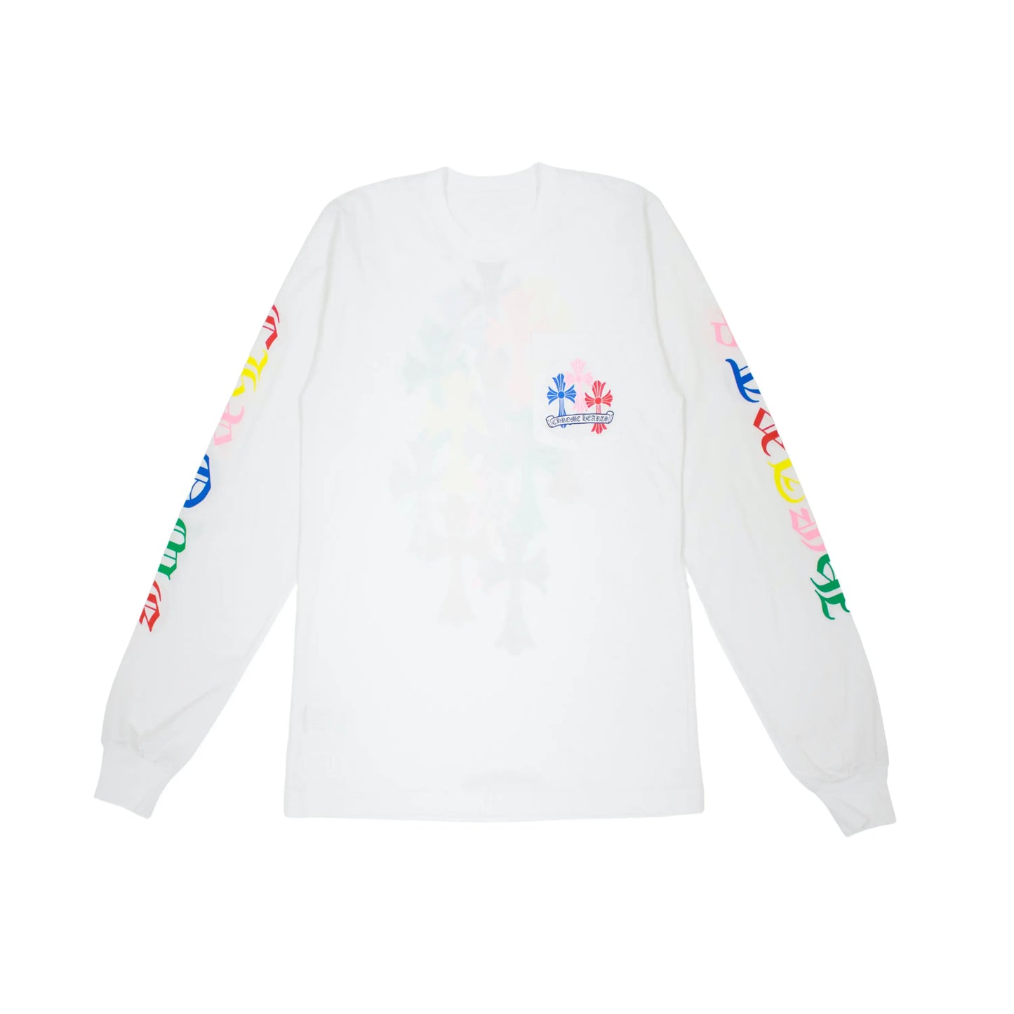 Chrome Hearts Multi Cross White Longsleeve Tee (USED)