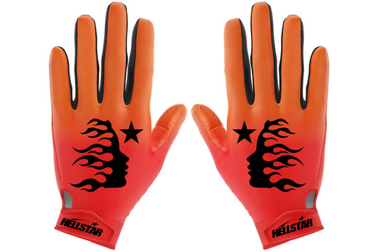 Hellstar Logo Orange Gloves