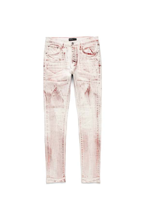 Purple Brand White x Ray Cherry Red Jeans