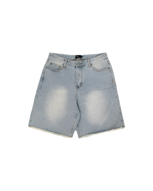 EPTM CRYSTAL DENIM SHORTS - BLUE