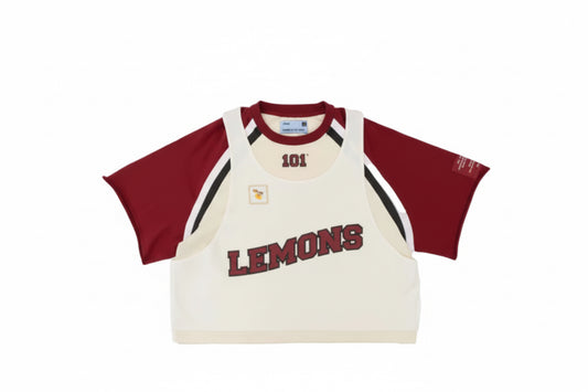 Lemons On Fire Basketball Cream Jersey