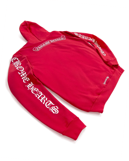 Chrome Hearts Online Exclusive Red Banner Hoodie