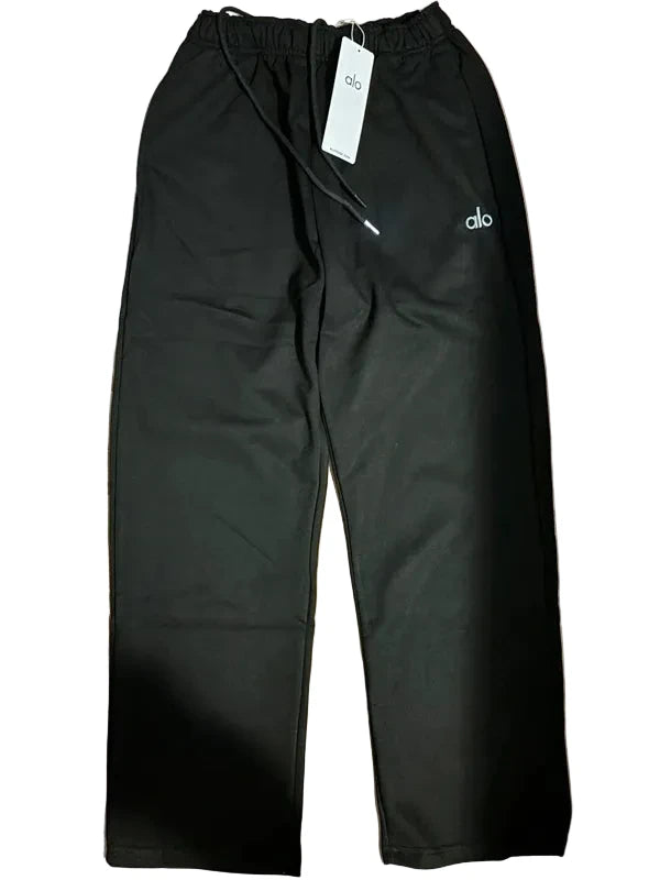 Alo Accolade Straight Leg Black Sweatpant