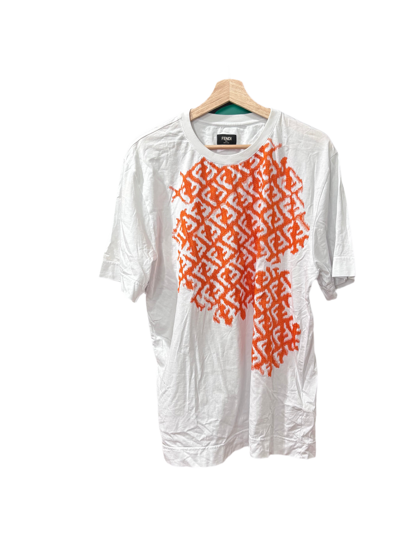 Fendi Monogram-Print Dropped Shoulder Tee (USED)