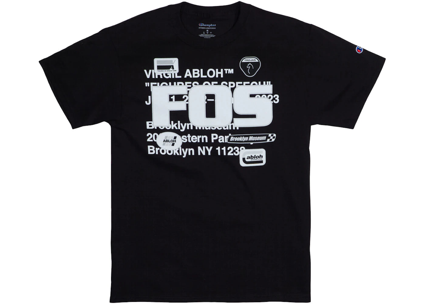 Virgil Abloh Fos Abloh Bkm Champion Black Tee