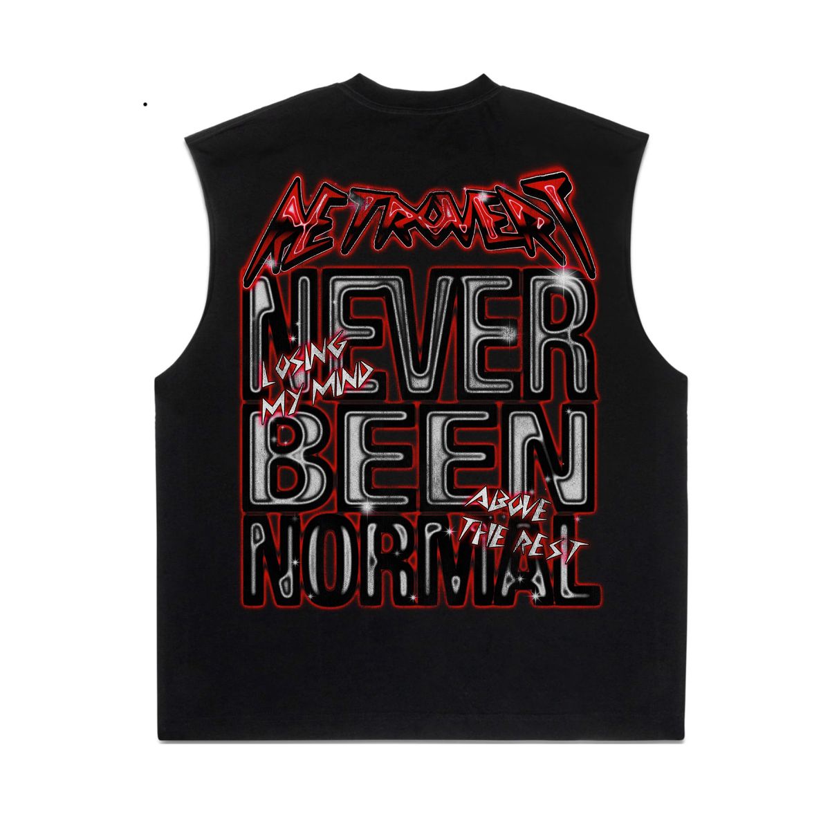 RETROVERT SKULL CUTOFF TEE - RED