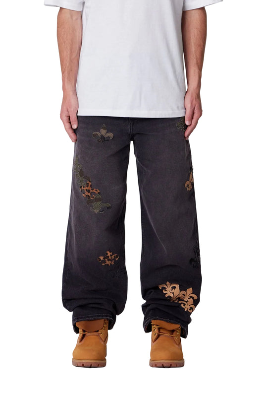 MNML Ultra Baggy Fleur Denim Black