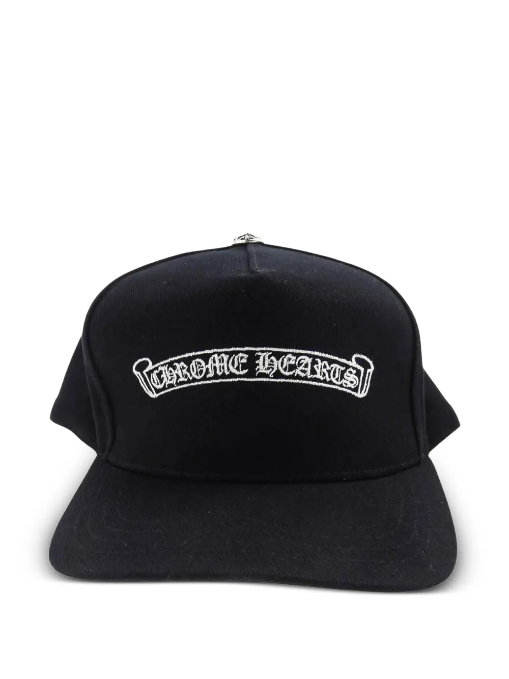 Chrome Hearts Embroidered Scroll Black Cap