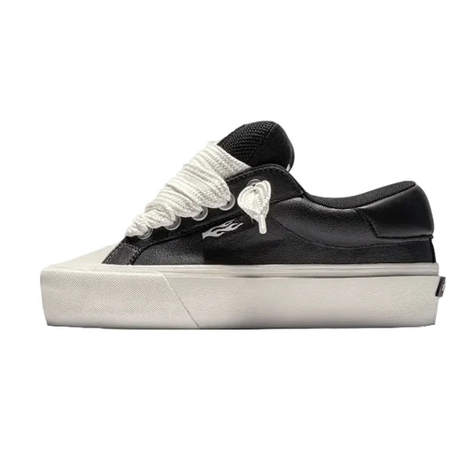Straye Venice Buff Black Coated Sneakers